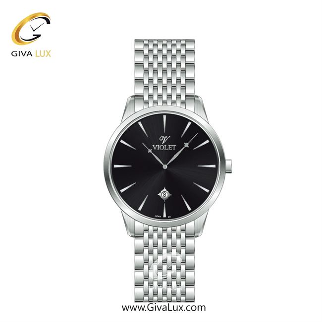 ساعت مچی اورجینال زنانه ویولت VIOLET نقره ای | نقره ای| مشکی| کد رفرنس 0551